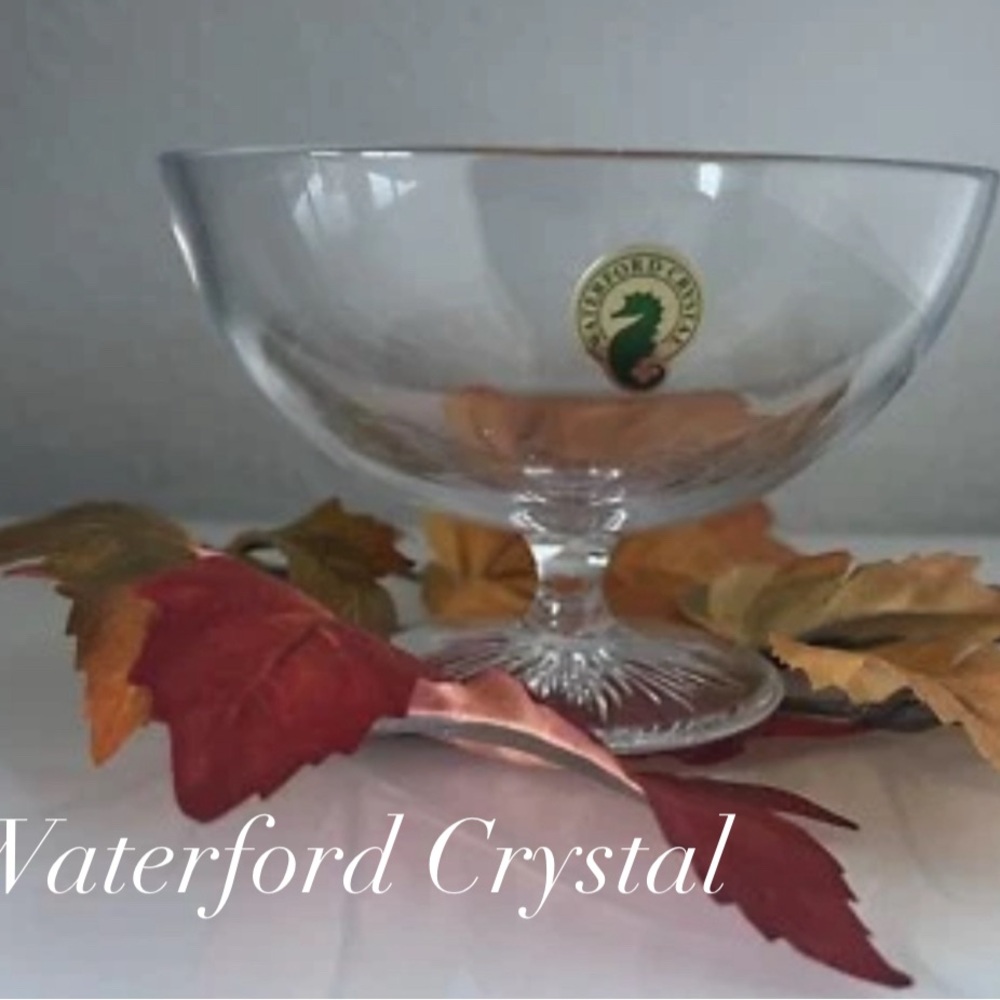 NWT - Waterford Crystal “Light” pattern footed bowl 5” D x 3-1/2” H